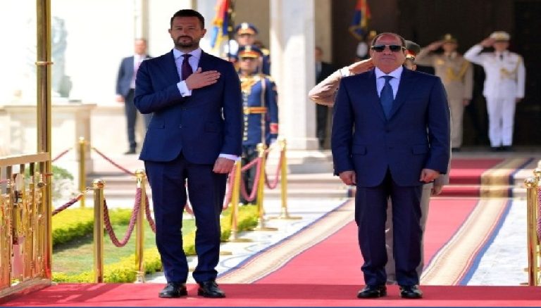 الرئيس عبد الفتاح السيسي يستقبل رئيس الجبل الأسود