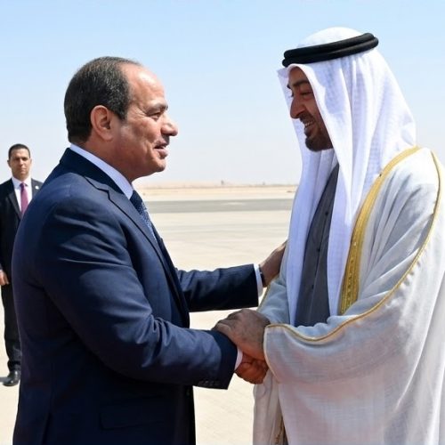 لقاء الرئيس السيسي والشيخ محمد بن زايد في العلمين