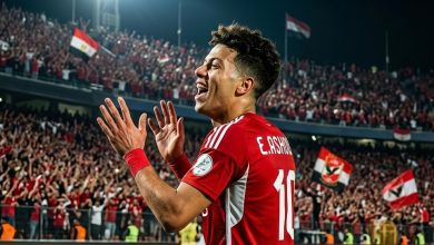 إمام عاشور بقميص النادي الأهلي خلال مباراة رسمية