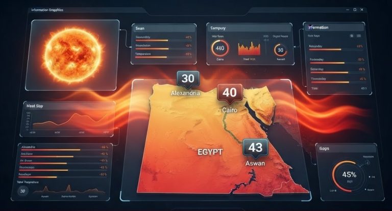 حالة الطقس في مصر اليوم الخميس 13 أغسطس ودرجات الحرارة المتوقعة