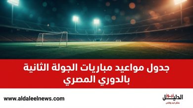 جدول مواعيد مباريات الجولة الثانية بالدوري المصري الممتاز