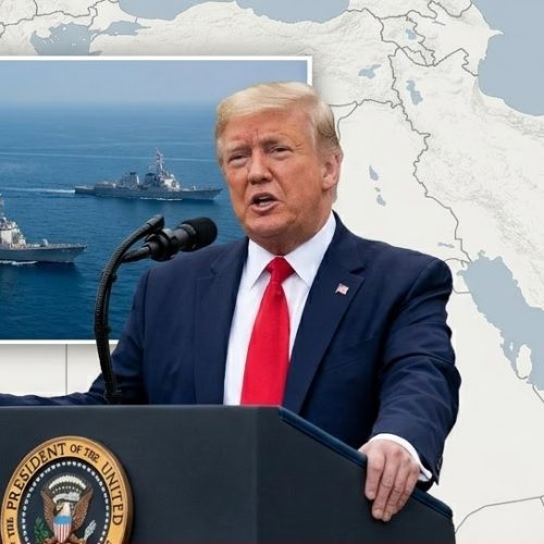 الرئيس الأمريكي دونالد ترامب يتحدث للصحفيين حول المفاوضات مع إيران
