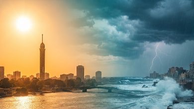 سحب ممطرة فوق القاهرة في أغسطس حالة الطقس