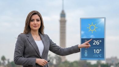 انفوجرافيك يوضح حالة الطقس في محافظات مصر اليوم
