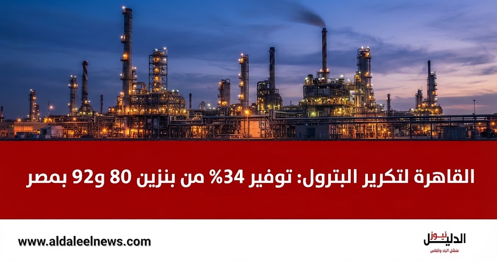 القاهرة لتكرير البترول، وزير البترول كريم بدوي، تكرير البترول في مصر، بنزين 80 و92، توفير العملة الأجنبية، معمل مسطرد.
