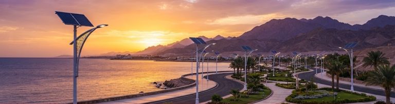 أعمدة إنارة بالطاقة الشمسية في جنوب سيناء ضمن المنحة الصينية - الدليل نيوز.