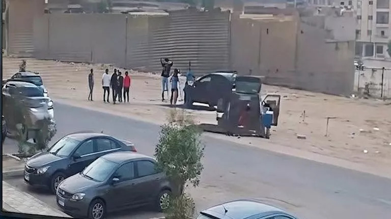 موقع حادث دهس بائعة الشاي في حدائق الأهرام