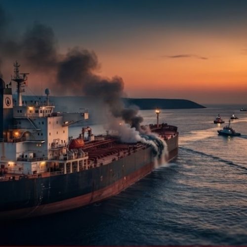 هجوم على ناقلة بنمية في مضيق هرمز يسفر عن إصابة 12 بحارًا